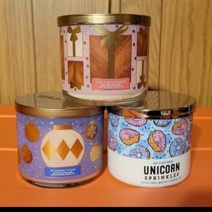 B&BW BLUEBERRY SUGAR,UNICORN SPRINKLES,PINK FAIRY GUMDROP CANDLES